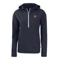 thumbnail image 2 of Women's Cutter & Buck Navy Syracuse Orange Vault Daybreak Eco Recycled Half-Zip Hoodie, 2 of 3