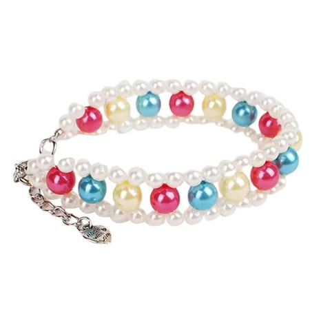Pet Collar Puppy Dog Cat Pearl Necklace Pet Accessories Love Diamond Pets Dogs Cats Collar Jewelry
