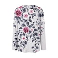 thumbnail image 5 of Noric Women Long Sleeve T-Shirt Loose Fit Casual Crew Neck Floral Print Fashion All Season Pullover Tops S-5XL, 5 of 8