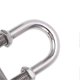 thumbnail image 1 of Marine U Shape Bolt Bow Eye 304 Stainless Steel Silver Rust Resistant Boat Yacht Hardware, 1 of 3