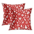 thumbnail image 1 of BSDHOME Motif Coloré Noël Boule Rouge Taie d'Oreiller Housse de Coussin 20x20 Pouces, Lot de 2, 1 of 1