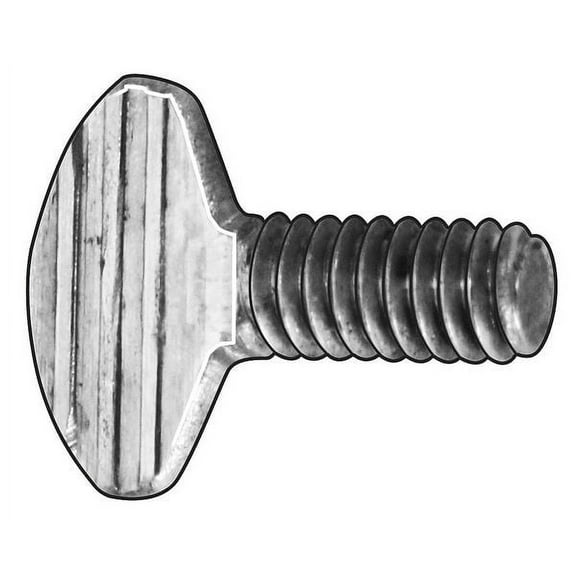 Thumb Screw, #8-32 Thread Size, Spade, Zinc Plated Steel, 0.30 to 0.32 in Head Ht, 1 in Lg, 25 PK(TSI0-80100P0-025P)