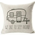 thumbnail image 1 of FaceYee We Like to Sleep Around Trailer Pillows Covers Humorous Outdoors RV Camper Decor, Camping Throw Pillow Covers 18X18 Two Side Invisible Zipper, 1 of 7