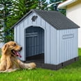 thumbnail image 3 of Waleaf Durable Waterproof Plastic Dog House for Small to Large Sized Dogs, Indoor Outdoor Doghouse with Elevated Floor, 3 of 10