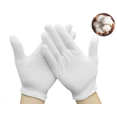 thumbnail image 2 of 12 Pairs White Cotton Gloves for Cosmetic Moisturizing Coin Jewelry, 2 of 8