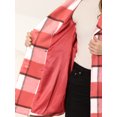 thumbnail image 5 of Abrigo De Cuadros De Invierno Con Doble Botonadura Y Solapa Con Muesca Para Mujer Rosa M, 5 of 5