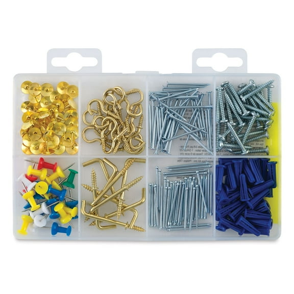 The Hillman Group, Household Wall Hanging Kit, Medium, Multiple Materials, 240 Pieces