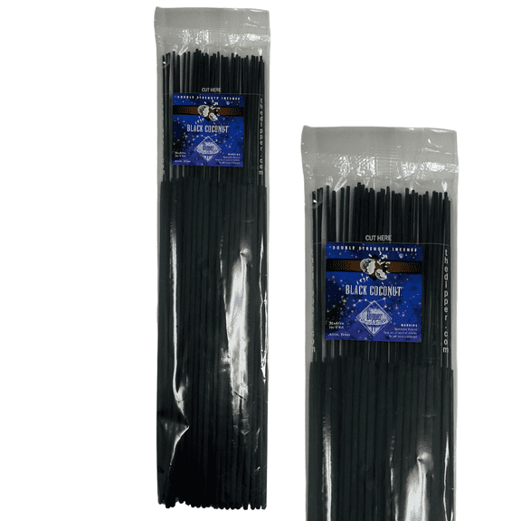 The Dipper 19" Jumbo Incense Sticks 50 Count Pack Double Strength - Black Coconut