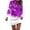 Purple, variant on Fiaer Christmas Themed Dresses for Women Retro Long Sleeve Party Tunic Dress Snowflake Graphic Winter Holiday Party Pullover Dress Green XXL