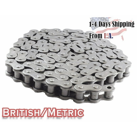 Jeremywell 10BSS Stainless Steel Metric Standard Roller Chain 10FT with 1 Connecting Link