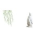 thumbnail image 1 of Mural artístico de pingüino con vegetación elegante, calcomanía de pared, escultura, figurita coleccionable, adorno decorativo artesanal para dormitor, 1 of 8
