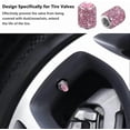 thumbnail image 2 of Bling Tire Stem Valve Caps, Crystal Tire Caps Shinny Rhinestone Universal Car Dustproof Tire Valve Caps for Car SUV Motorcycle Bicycle Truck (Pink), 2 of 4