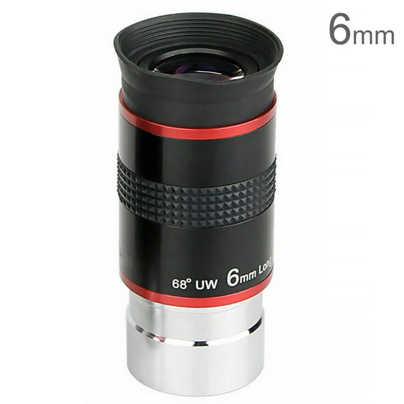Dalazy Astronomical Telescope Eyepiece 1.25 Inch 68 Degrees Wide Angle Monocular Eyepiece with Rubber Guard, 6mm