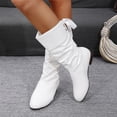 thumbnail image 2 of Bottes de Cyclisme d'Hiver Décontractées à Bout Rond Antidérapantes Talon Carré Confortables Grande Taille Moyenne pour Femmes, 2 of 5