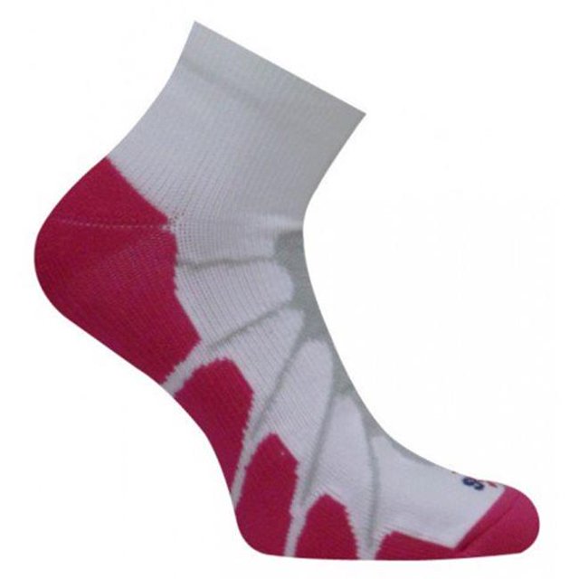 SS 4011 Sport Plantar Fasciitis Arch Support Ped Compression Socks, White-Fuchsia - Small