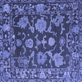 thumbnail image 1 of Ahgly Company Indoor Square Abstract Blue Modern Area Rugs, 3' Square, 1 of 4