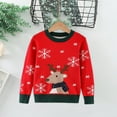 thumbnail image 4 of Uxgjfwu Christmas Sweaters for Big Boys and Girls Winter Warm Sweater Kids Chunky Round Neckline Pullover Tops Pattern Shirts, 4 of 8