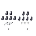 thumbnail image 3 of xinxixnxx 6pcs Hook Plastic Nylon Kit Rigging Canoe Rowing Bungee Protective Mountings Tie down Tools Support Fittings Black Rivet Type, 3 of 8