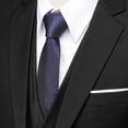 thumbnail image 4 of Cloudstyle Men's 3Pcs Business Professional Casual Daily Slim Fit One Button Suit Set (Blazer + Vest + Pants), 4 of 5