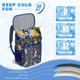 thumbnail image 6 of Travel Cooler Bag - Dark Blue Christmas Santa Pattern Camping Beer Cooler Backpack with Bottle Opener- Waterproof Insulated Picnic Backpacks - Cooler Bag for Beach, 6 of 6