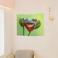 thumbnail image 3 of Kdxio Flying Frog On Branch Wall Hanging Tapestries Banner For Bedroom College Dorm Home Living Room Party Decor 29X37 In, 3 of 8