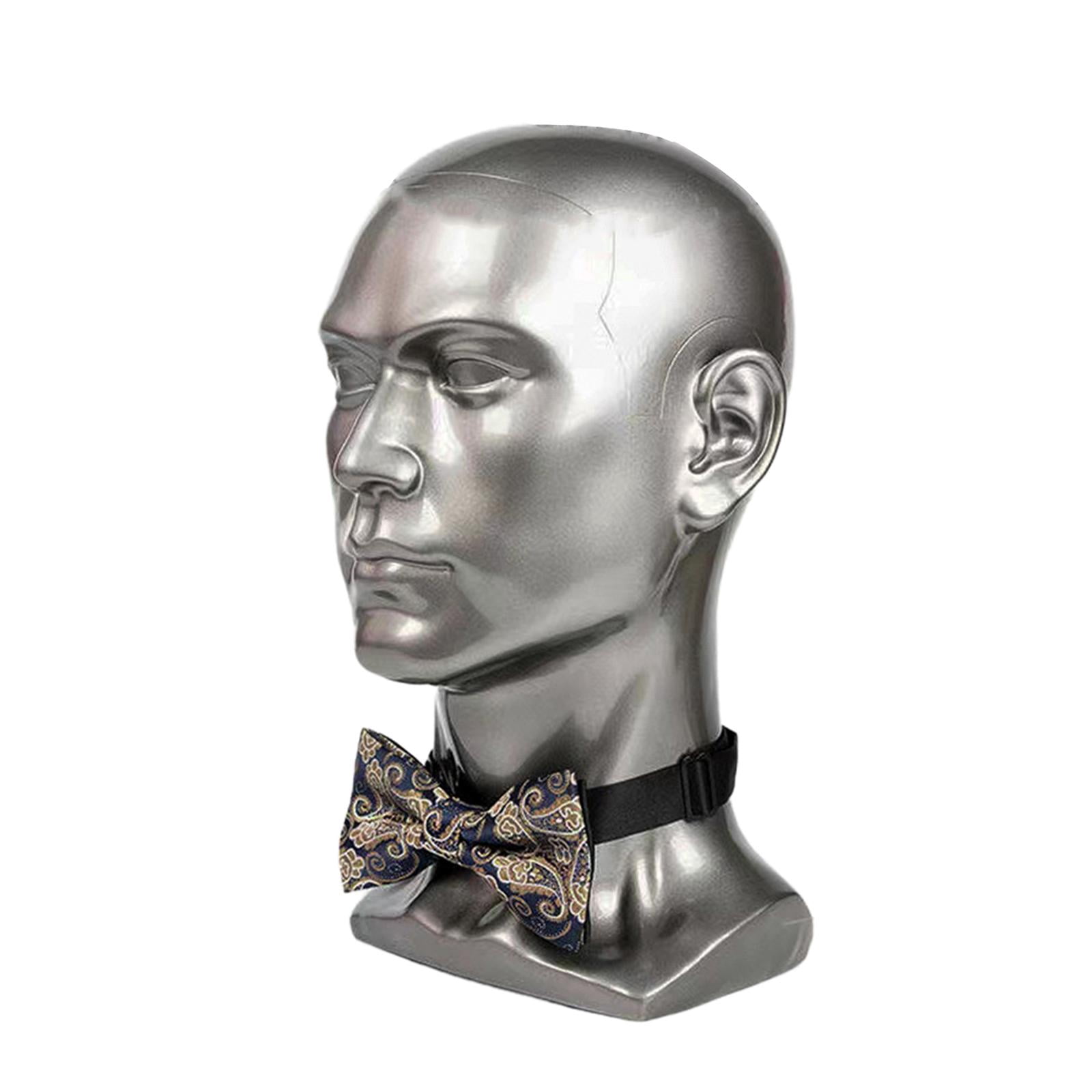 Serenable Male Mannequin Head Freestanding Wig Stand for Wig Making Market Barber Shop Silvery Gray