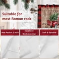 thumbnail image 7 of Valances for Windows Christmas Red Truck Rod Pocket Cafe Window Treatments Valance Curtains for Kitchen Bathroom Laundry Basement Windows 54"x18", 7 of 7