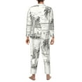 thumbnail image 5 of Bingfone Men'S Pajama Set 2 Piece Loungewear Pjs, Long Sleeve With Pajama Pants-Summer Vacation Scene With Camping Van, 5 of 9