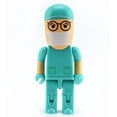 thumbnail image 2 of Creative Plastic Doctor Clé USB 2.0 Jouet Forme Style Robot Dessin Animé, Vert, 32 Go, 2 of 4