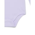 thumbnail image 3 of Wonder Nation Baby Girls Bodysuit with Long Sleeves, Sizes 0-24 Months, 3 of 3