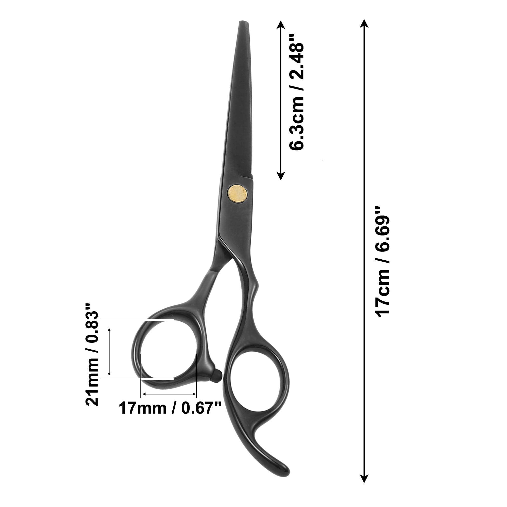 Unique Bargains Portable 6" Straight Scissors for Long Short Thick Hard Soft Hair Women