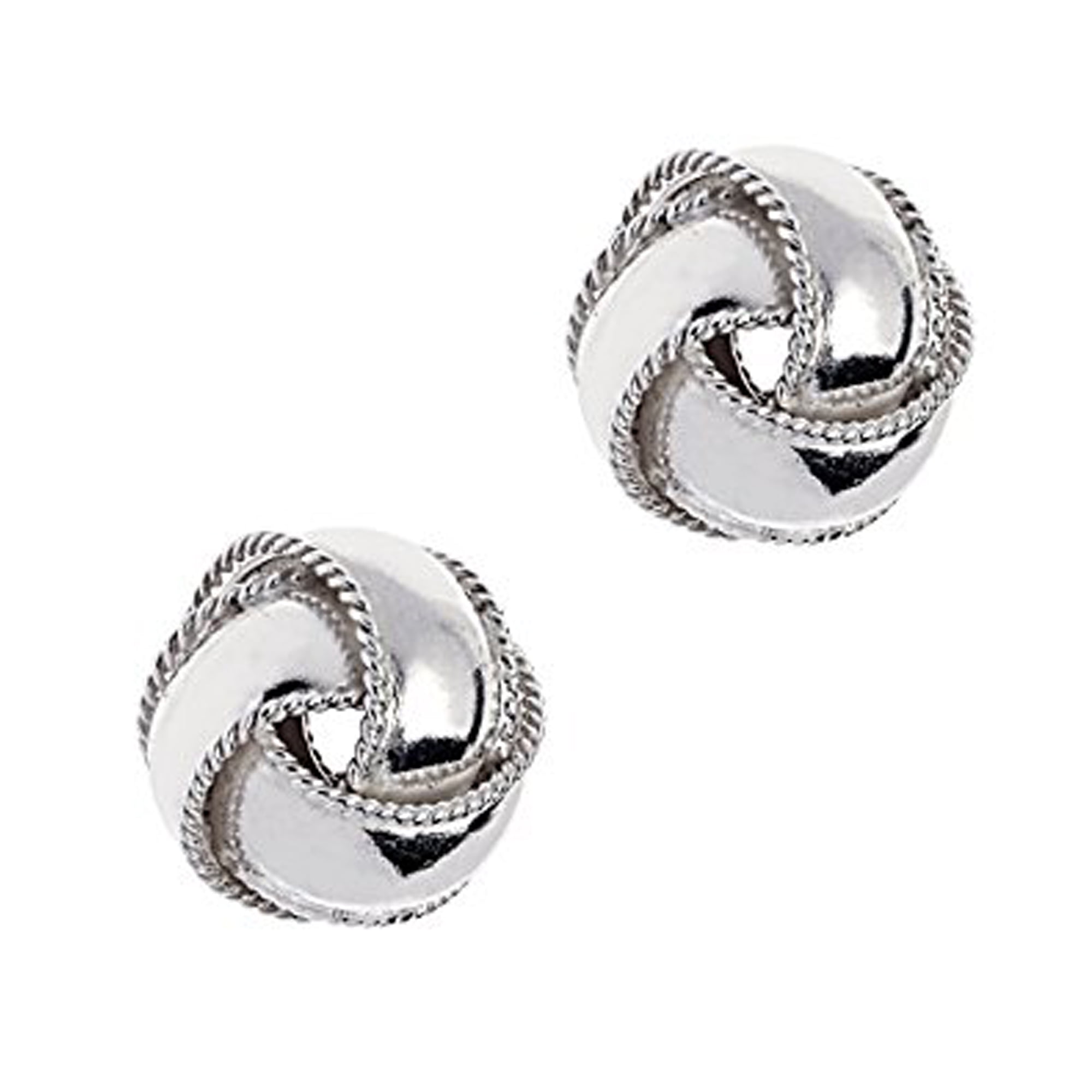 .925 Sterling Silver Love Knot Earrings Loveknot Earrings 10mm Large
