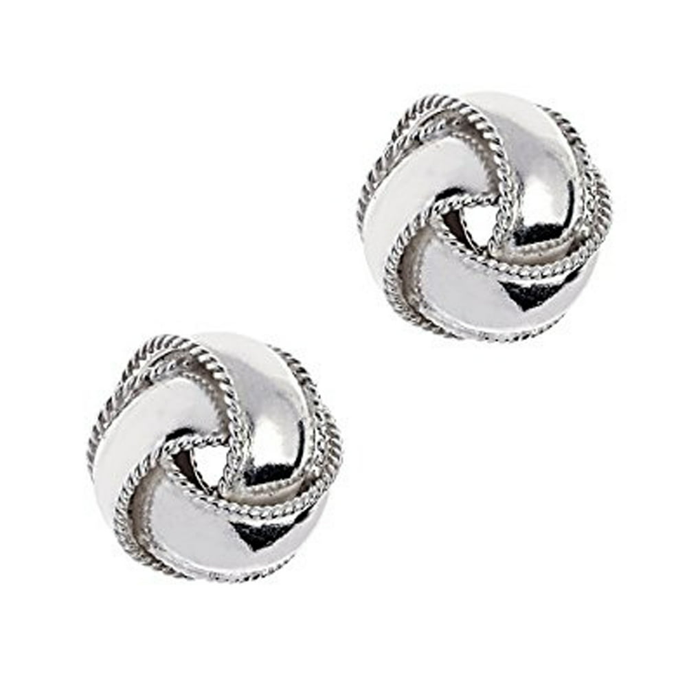 Ritastephens .925 Sterling Silver Love Knot Earrings Loveknot