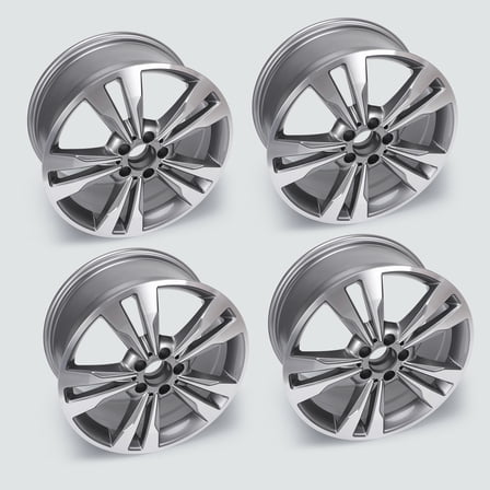4Pcs 18" Wheel Rim 18x8.5-inch 5-Lug Machined Grey, for 2013-16 Mercedes-Benz E350 E200 E250 E300 E400
