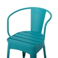 thumbnail image 3 of Collins Outdoor 3 Piece Iron Bistro Set, Matte Teal, 3 of 13