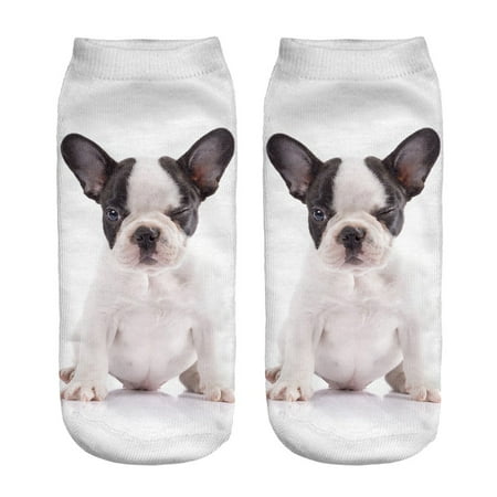 

Popular Funny Unisex Short Socks 3D Dog Printed Anklet Socks Casual Socks