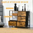 thumbnail image 4 of HOMCOM 4 Drawer Fabric Dresser, Industrial Closet Drawers with 2 Shelves, 4 of 10