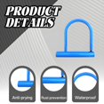 thumbnail image 3 of MELIVO Bike Lock,6.5"*4.7" Bike U Lock,U Bicycle Lock Electric Scooter Lock,Blue, 3 of 7