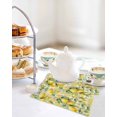thumbnail image 4 of Yellow Lemons Kitchen Dish Towels for Drying Dishes Set of 4, Summer Botanical Checkered Pastoral Waffle Weave Microfiber Hand Tea Bathroom Towels Quick Dry & Absorbent Towel 12x12, 4 of 7