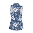 thumbnail image 2 of Whosucclay Blue-Floral Athletic Shirt for Female, Elastic Stretchy Comfortable Workout Tank Tops for Tennis Indoor Running Golf, 2 of 8