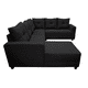 thumbnail image 3 of Sala Esquinera en U El Bazar Store Hera Negro 160x275x215 cm 4 Salas en 1 Tela Lino nacional Modular, 3 of 8