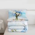 thumbnail image 5 of meiyoeat Beach Floral Vase Full Size Comforter Sets For Boys,Shell Print Bedding Comforter Set,Colorful Stars Reversible,3pcs,1 Comforter and 2 Pillowcases, 5 of 7