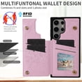 thumbnail image 3 of Allytechgroup for Samsung Galaxy S25 Ultra Case with Card Holder, Stylish Flower with Glitter Bling Rhinestone Stand Shockproof Slim Fit Bumper Wallet Case for Samsung Galaxy S25 Ultra, Rose, 3 of 9