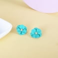thumbnail image 3 of CILENON Jewelry Colorful Flower Earrings For Women Fun And Exaggerated Temperament Fashionable Gentle Pearl Earrings Cold Earrings (Green,One Size), 3 of 6
