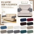 thumbnail image 2 of 2pc Stretch Couch Arm Covers , Checkered Sofa Arm Slipcovers, Anti-Slip Armrest Covers for Recliner and Armchairs, Pet Proof, High Stretchy, 2 of 3