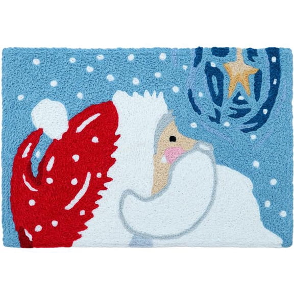 20 x 30 in. Star Gazing Santa Indoor & Outdoor Accent Rug