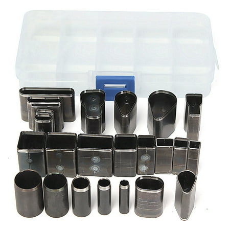 Hollow Hole Punch - 24 Shaped Style Hole Hollow Cutter Punch Set Leather Craft DIY Metal Tools Kits