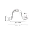 thumbnail image 2 of Unique Bargains 20mm 2 Hole U shaped Rigid Pipe Straps Bracket Tube Clip 12 Pack, 2 of 5