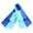Mixed blue M code, variant on Scubas Diving Gear Full Foot Short Silicone Fins for Snorkeling Swimming Diving Training Fins Comfortable Swim Flippers