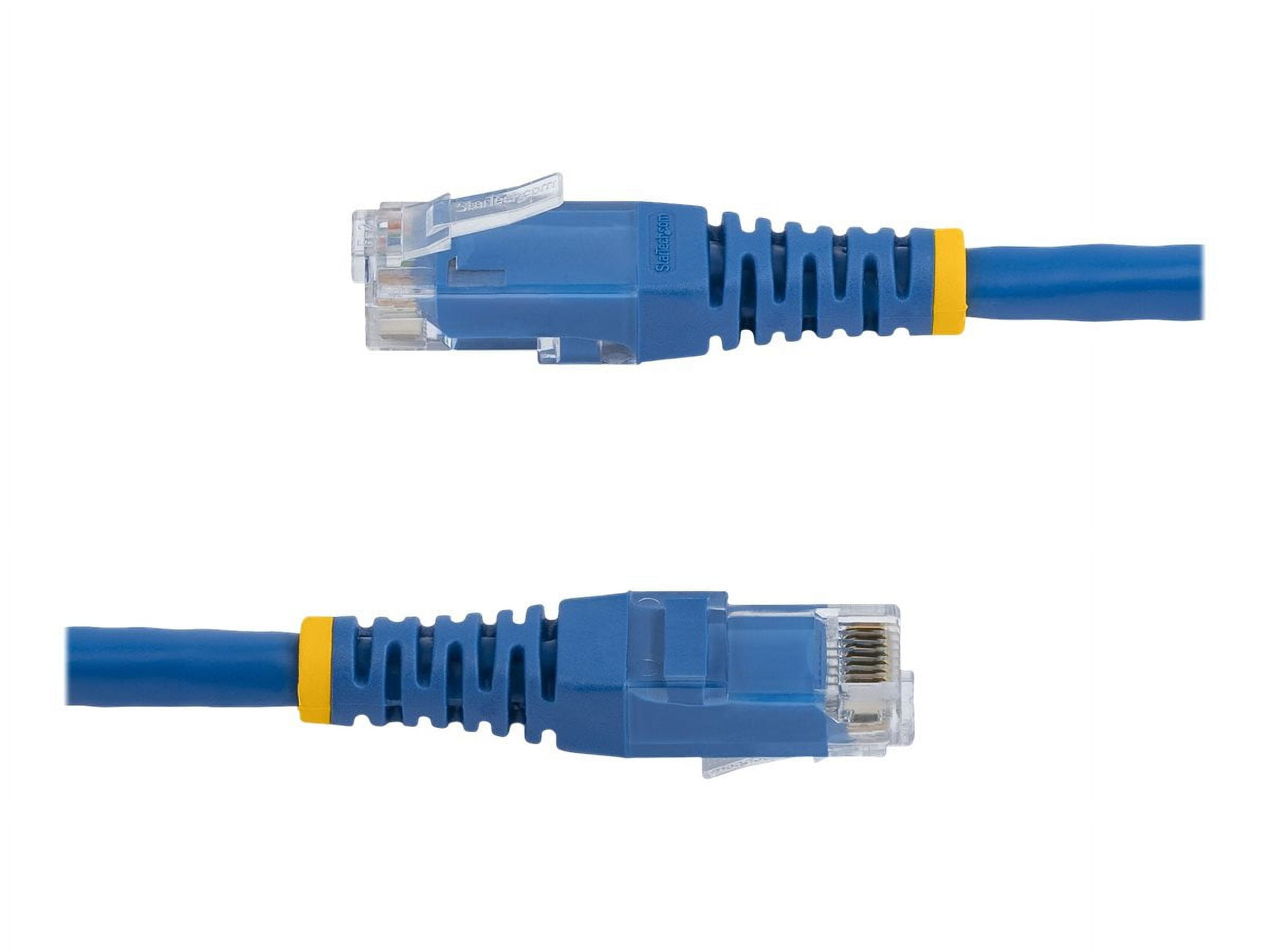 StarTech 75ft CAT6 Ethernet Cable - Blue CAT 6 Gigabit Ethernet Wire -250Mhz 100W PoE RJ45 UTP Molded Network Patch Cord with Strain Relief (C6PATCH75BL)